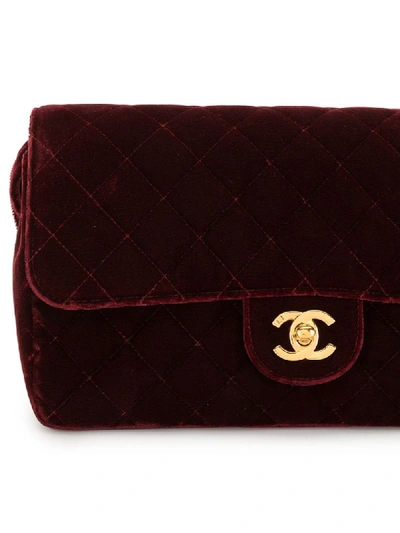 Pre-owned Chanel 1995 Quilted Cc Backpack In Red
