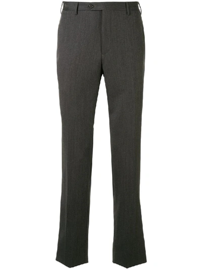 Shop Corneliani Slim-fit Tailored Trousers In Grey