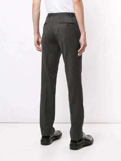 Shop Corneliani Slim-fit Tailored Trousers In Grey
