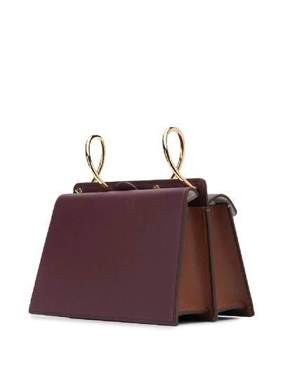Shop Danse Lente Mini Phoebe Leather Handbag In Brown