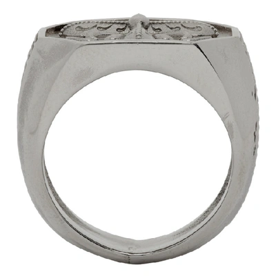 Shop Emanuele Bicocchi Silver Cross Seal Ring