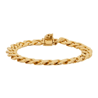 Shop Emanuele Bicocchi Gold Edge Chain Bracelet