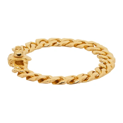 Shop Emanuele Bicocchi Gold Edge Chain Bracelet