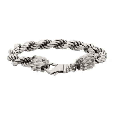 Shop Emanuele Bicocchi Silver Rope Chain Bracelet