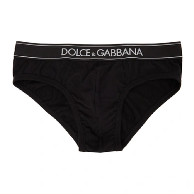 Shop Dolce & Gabbana Black Jersey Boxer Briefs In N0000 Nero