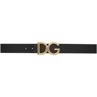 Shop Dolce & Gabbana Dolce And Gabbana Black And Gold Dg Belt In 8g929 Neror