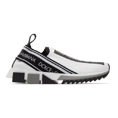 Shop Dolce & Gabbana White Sorrento Sneakers In 89697 Biane