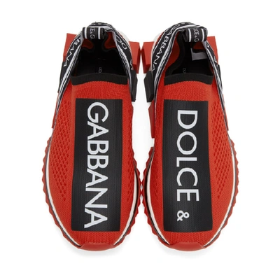 Shop Dolce & Gabbana Dolce And Gabbana Red Sorrento Sneakers In 89873 Rosso
