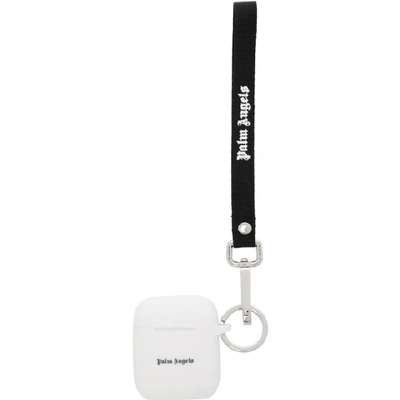 Shop Palm Angels White Logo Airpods Case