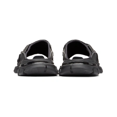 Shop Balenciaga Black Track Slide Sandals In 1000black