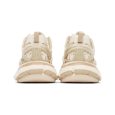 Shop Balenciaga Tan & Off-white Track.2 Sneakers In 9710 Nude