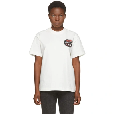 Shop Alexander Wang Off-white Saw Blade T-shirt In 104 Soft Wh