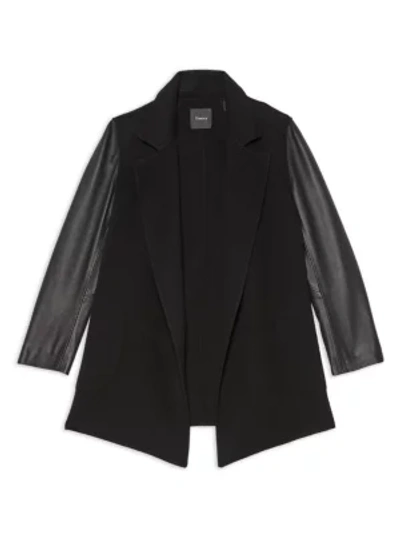 Shop Theory Clairene Open-front Jacket In Black