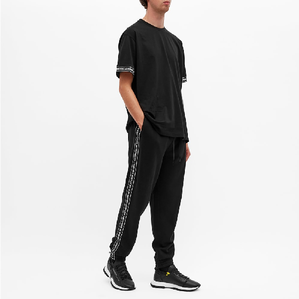 Burberry Check Details Joggers In Black | ModeSens