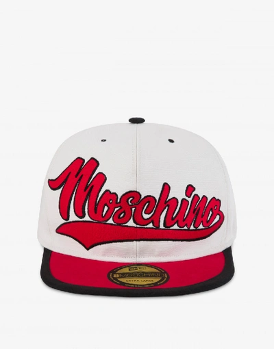 Shop Moschino Macro Baseball Hat In Yellow