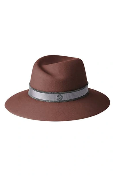 Shop Maison Michel Virginie Felt Hat In Canyon Rose