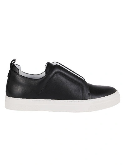 Shop Pierre Hardy Black Leather Slider Sneakers