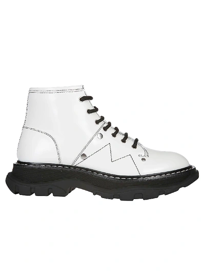 Shop Alexander Mcqueen Tread Boots In White