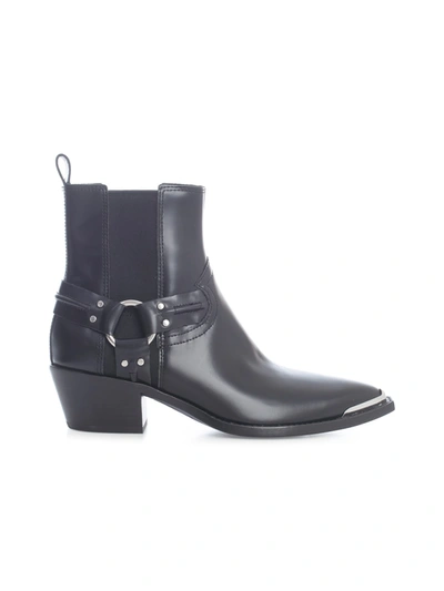 Shop Ash Dusty Leather Texans In Black