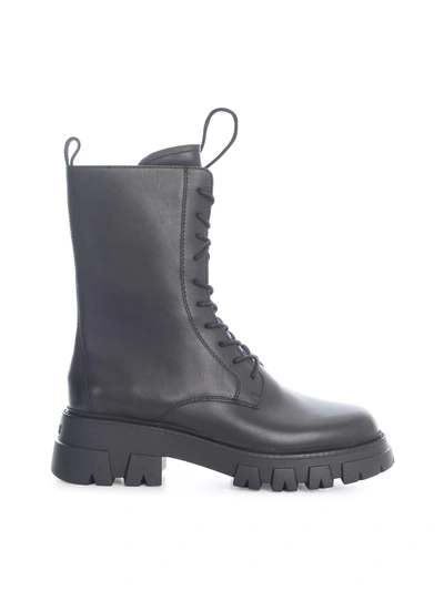 Shop Ash Liam Anphibian Boots W/ Side Zip In Black
