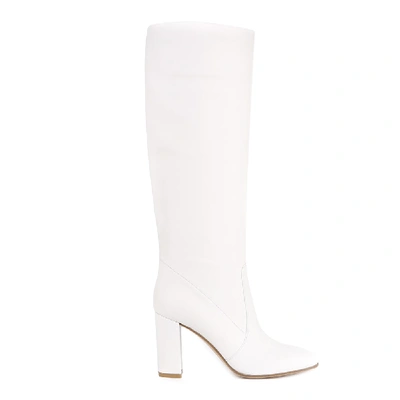 Shop Gianvito Rossi White Leather Boots