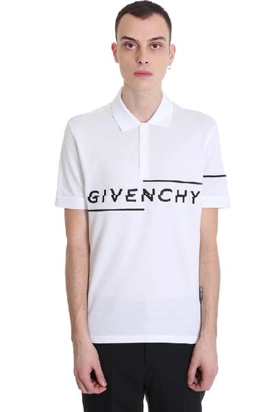 Shop Givenchy Polo In White Cotton