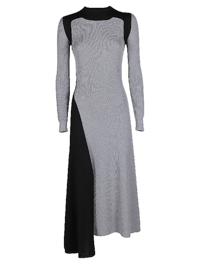 Shop Alexander Mcqueen Grey Cashmere-wool Blend Dress In Black Grey