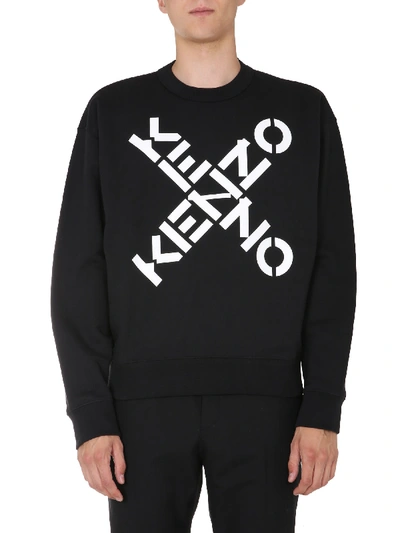 Shop Kenzo Crew Neck Sweatshirt In Nero