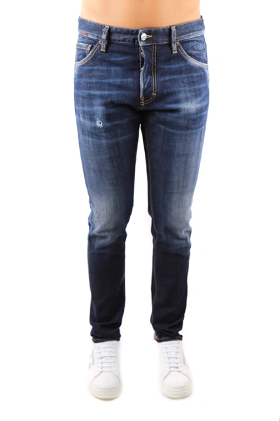 Shop Dsquared2 Blue Cotton Cool Guy Jeans