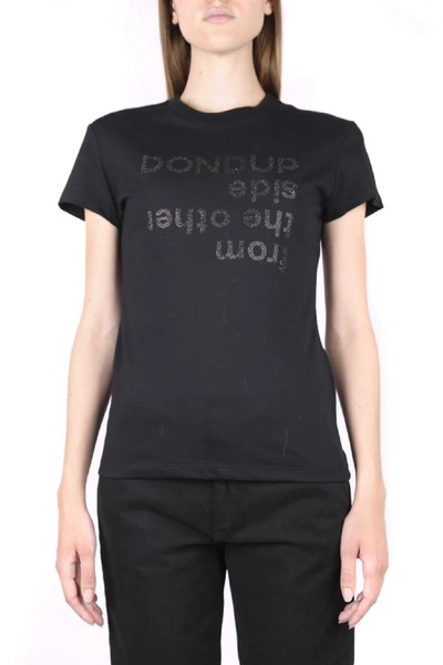 Shop Dondup Cotton T-shirt In Black