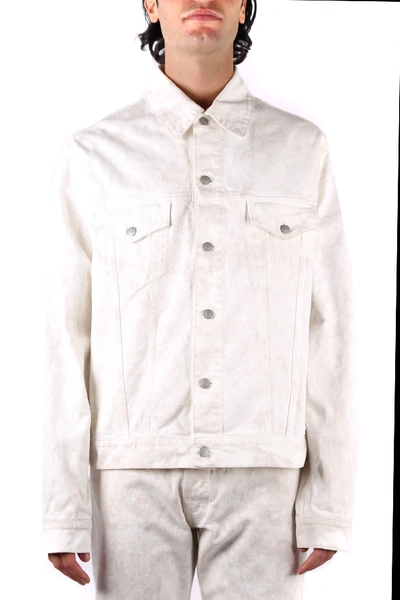 Shop Maison Margiela White Cotton Jacket In Chalk
