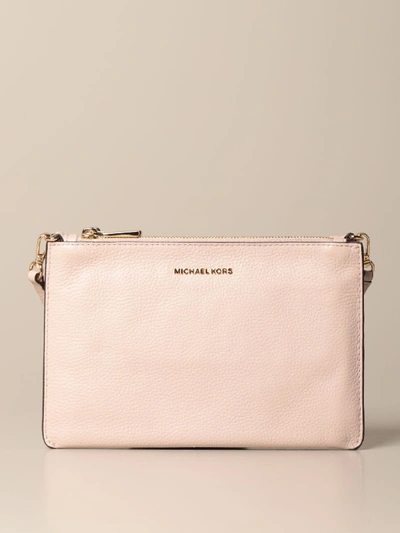 Shop Michael Michael Kors Crossbody Bags  Jet Set Leather Bag In Pink