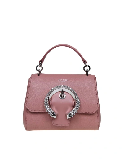 Shop Jimmy Choo Madeline Handle Handle / S Leather Handbag Color Blush