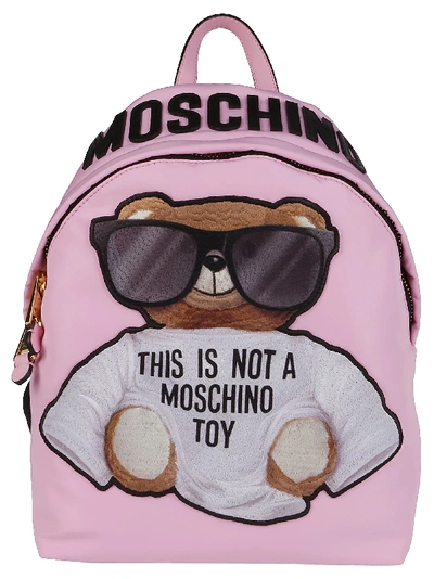 Shop Moschino Pink Teddy Bear Backpack