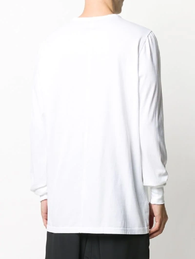 Shop Rick Owens Drkshdw Displaced-seam Long Sleeved T-shirt In White