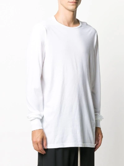 Shop Rick Owens Drkshdw Displaced-seam Long Sleeved T-shirt In White