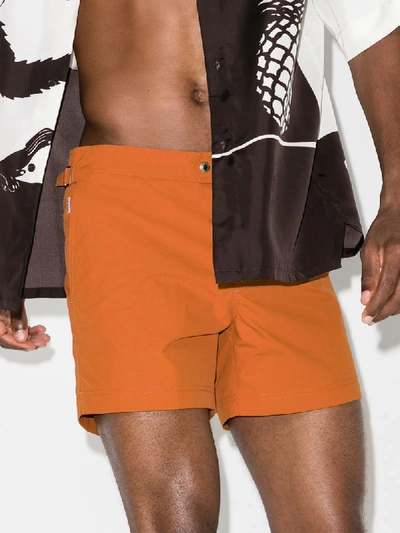 Shop Tom Ford Swim Shorts In Orange