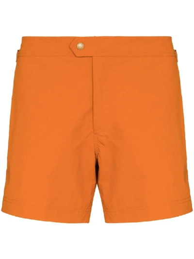Shop Tom Ford Swim Shorts In Orange