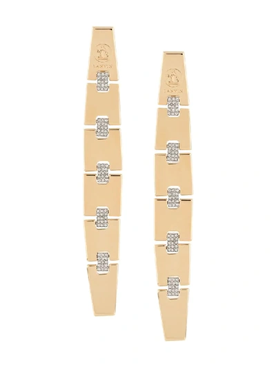 Shop Lanvin Diamanté Gold Chain Earrings