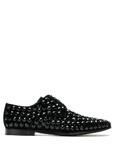 Shop Dolce & Gabbana Stud-embellished Oxford Shoes In Black