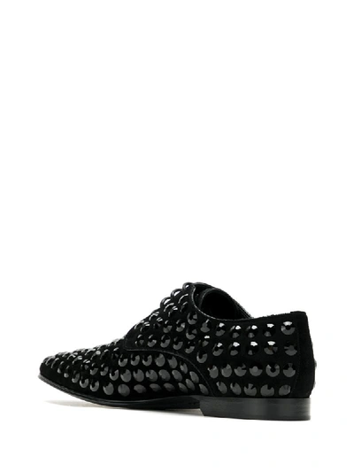 Dolce & Gabbana Stud-embellished Oxford Shoes In Black