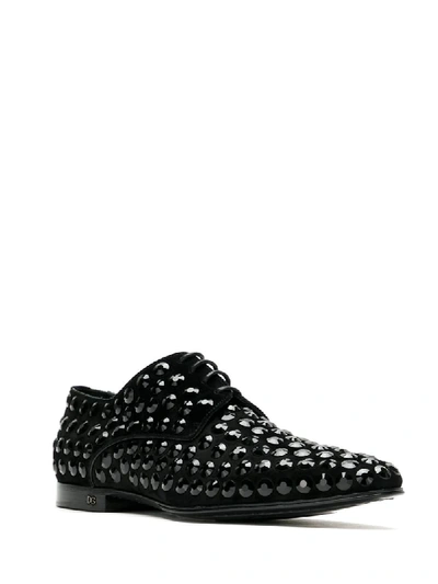 Shop Dolce & Gabbana Stud-embellished Oxford Shoes In Black