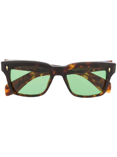 Shop Jacques Marie Mage Tortoiseshell Frame Sunglasses In Brown