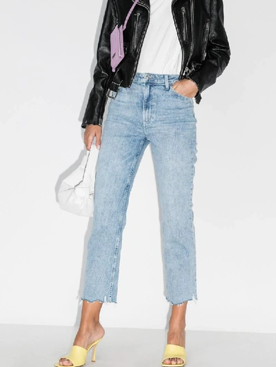 Shop Paige Sarah Cropped Jeans In Blue