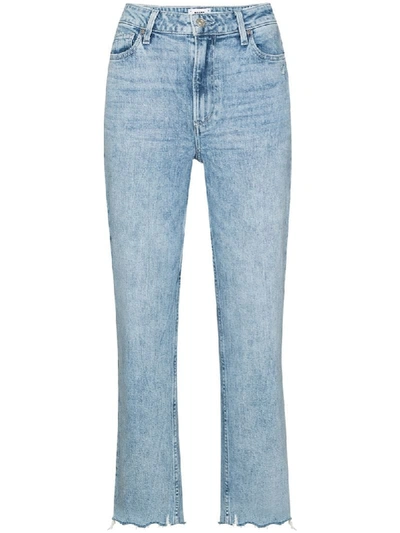 Shop Paige Sarah Cropped Jeans In Blue