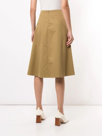 Shop Atlantique Ascoli A-line Flared Midi Skirt In Neutrals