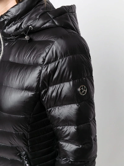 Shop Calvin Klein Hooded Puffer Jacket In Black