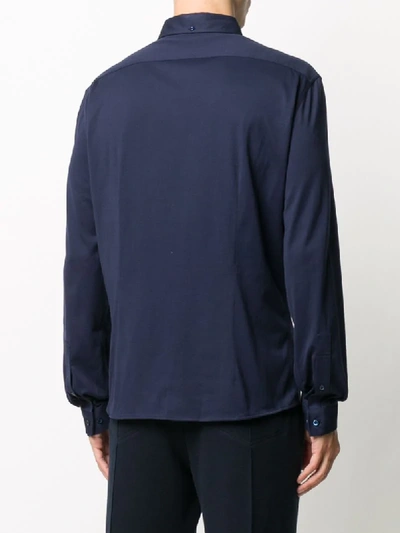 Shop Brunello Cucinelli Chest Pocket Shirt In Blue