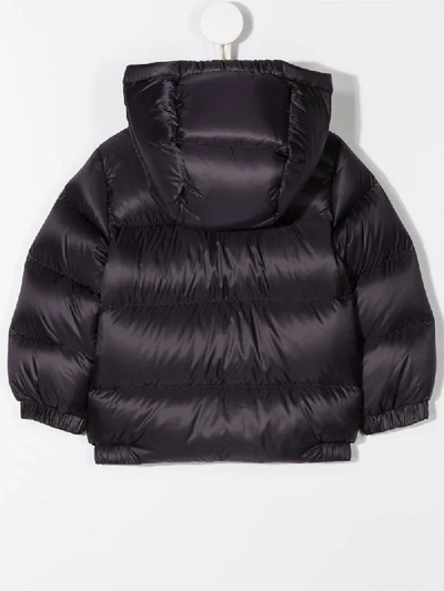 Shop Moncler Macaire Hooded Padded Jacket In Blue