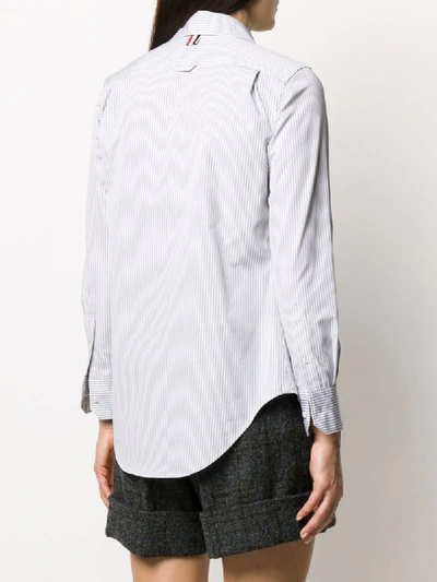 Shop Thom Browne Classic Long Sleeve Shirt In Grey